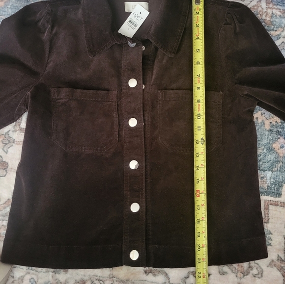 Loft light corduroy jacket, dark brown, Size Small - Picture 4 of 5